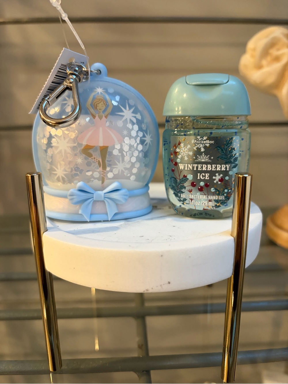 Bath & Body Works Fairy Princess Snow Globe PocketBac Holder & BAC NWT Holiday